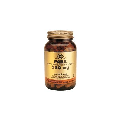 �CIDO PARA AMINOBENZOICO PABA 550 mg 100 cap, sistema enzim�tico.