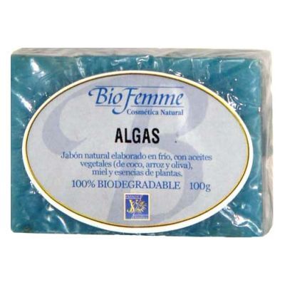 Jab�n de ALGAS 100gr BIOFEMME, adelgazante, hidratante y nutritivo.