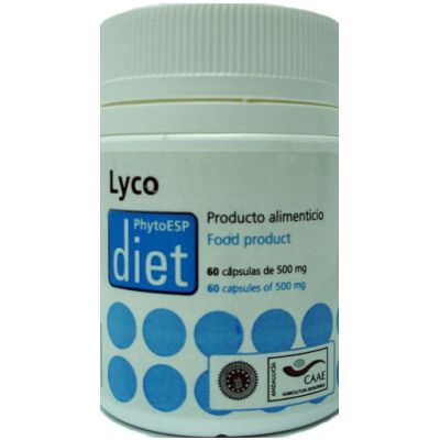 Complemento Alimenticio PhytoEsp DIET LYCO 60cap, antioxidante, regulador de las defensas y antienvejecimienno.