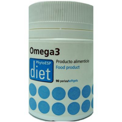ACIDOS GRASOS ESENCIALES PhytoEsp DIET OMEGA 3, 90cap, equilibra el metabolismo de los l�pidos y aporta salud cardiovascular.