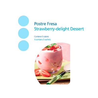Postre Fresa. Hiperproteico para control de peso.