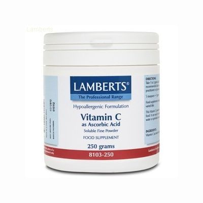 Vitamina C as ACIDO ASCORBICO 250 gr, inmunoestimulante, regeneraci�n de c�lulas y tejidos.