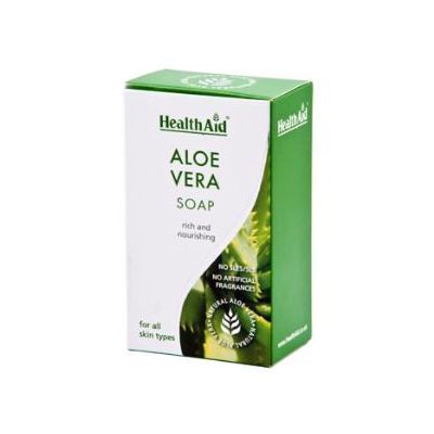 Jab�n ALOE VERA HEALTH AID 100grs, para hidratar, limpiar y restaurar el resplandor natural de la piel.