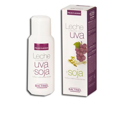Leche Corporal con Uva y Soja BACTINEL 300 ml, tonifica y reafirma pieles fl�cidas.