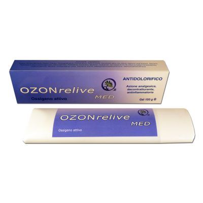 Gel analg�sico OZONRELIVE Med O3, acci�n descontracturante y antiinflamatorio para m�sculos y articulaciones.