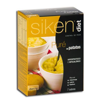 Pur� de Patatas SIKENDIET 7 Sobres, para dietas hiperproteicas y control de peso.